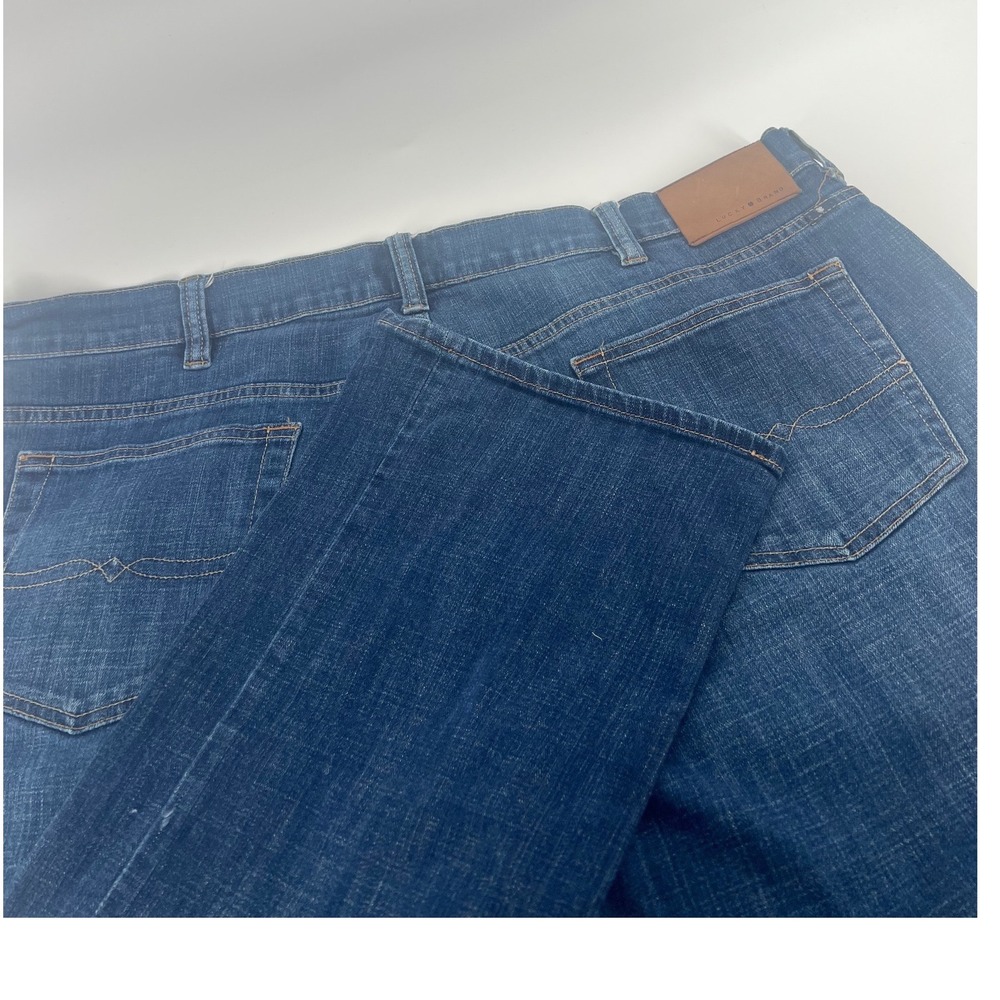 Lucky Brand 181 Relaxed Straight Jeans Mens 46x28 Dark Wash Blue Denim Pants